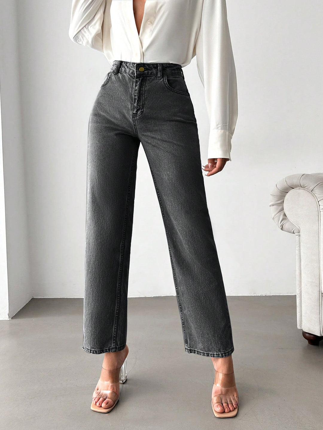 Jeans SHEIN, gri