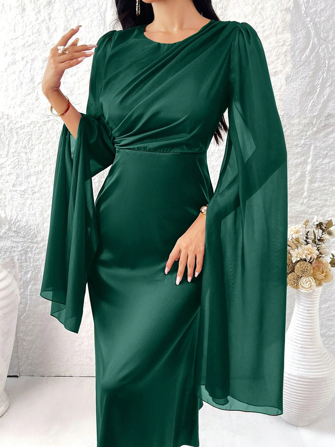 Rochie maxi SHEIN, verde