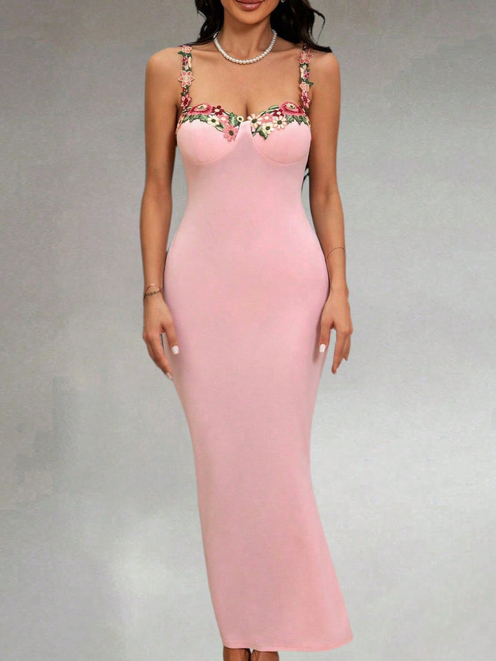 Rochie maxi SHEIN, roz