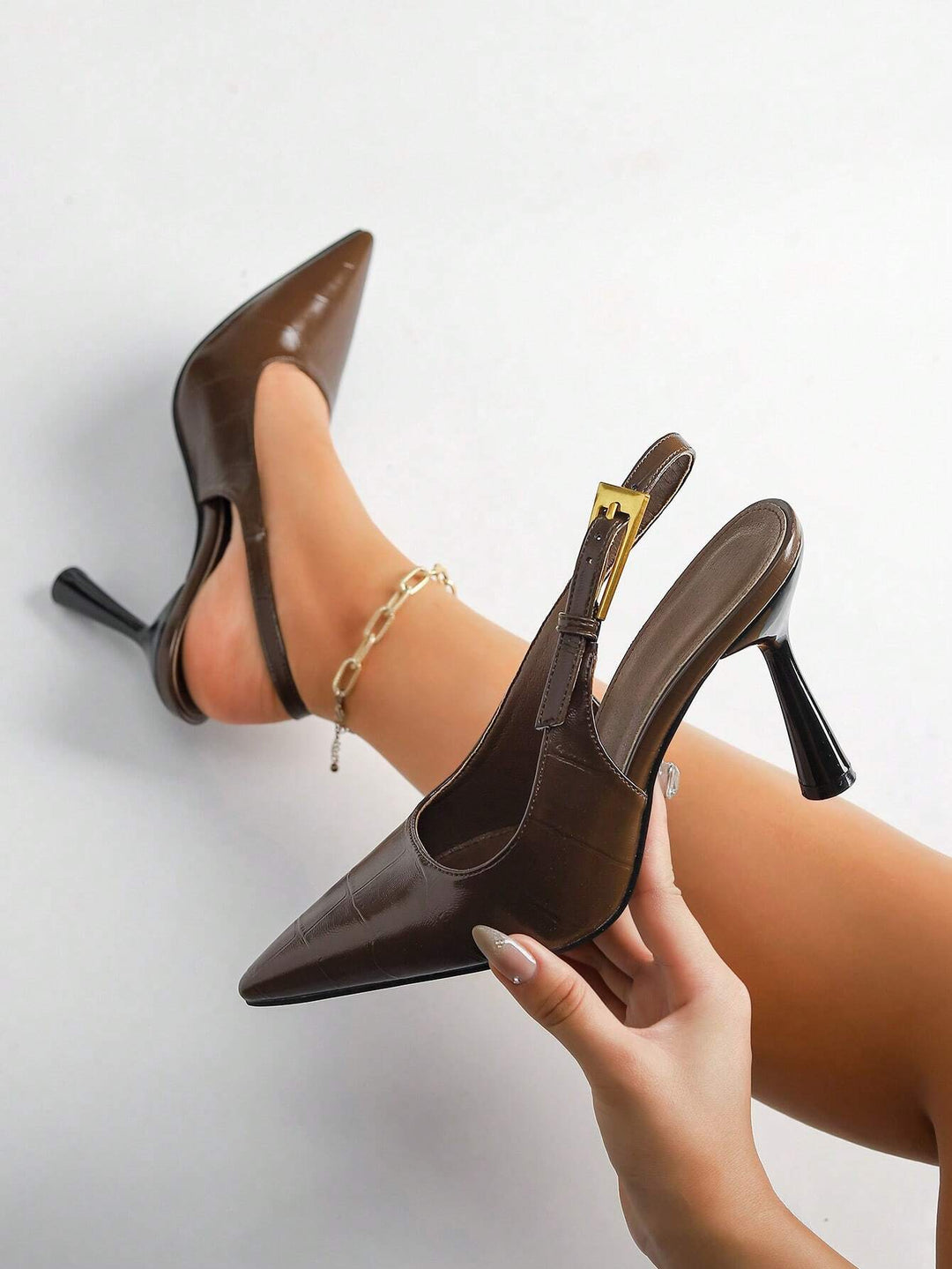 SHEIN brown high heels