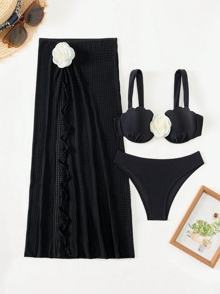 Set bikini SHEIN, negru