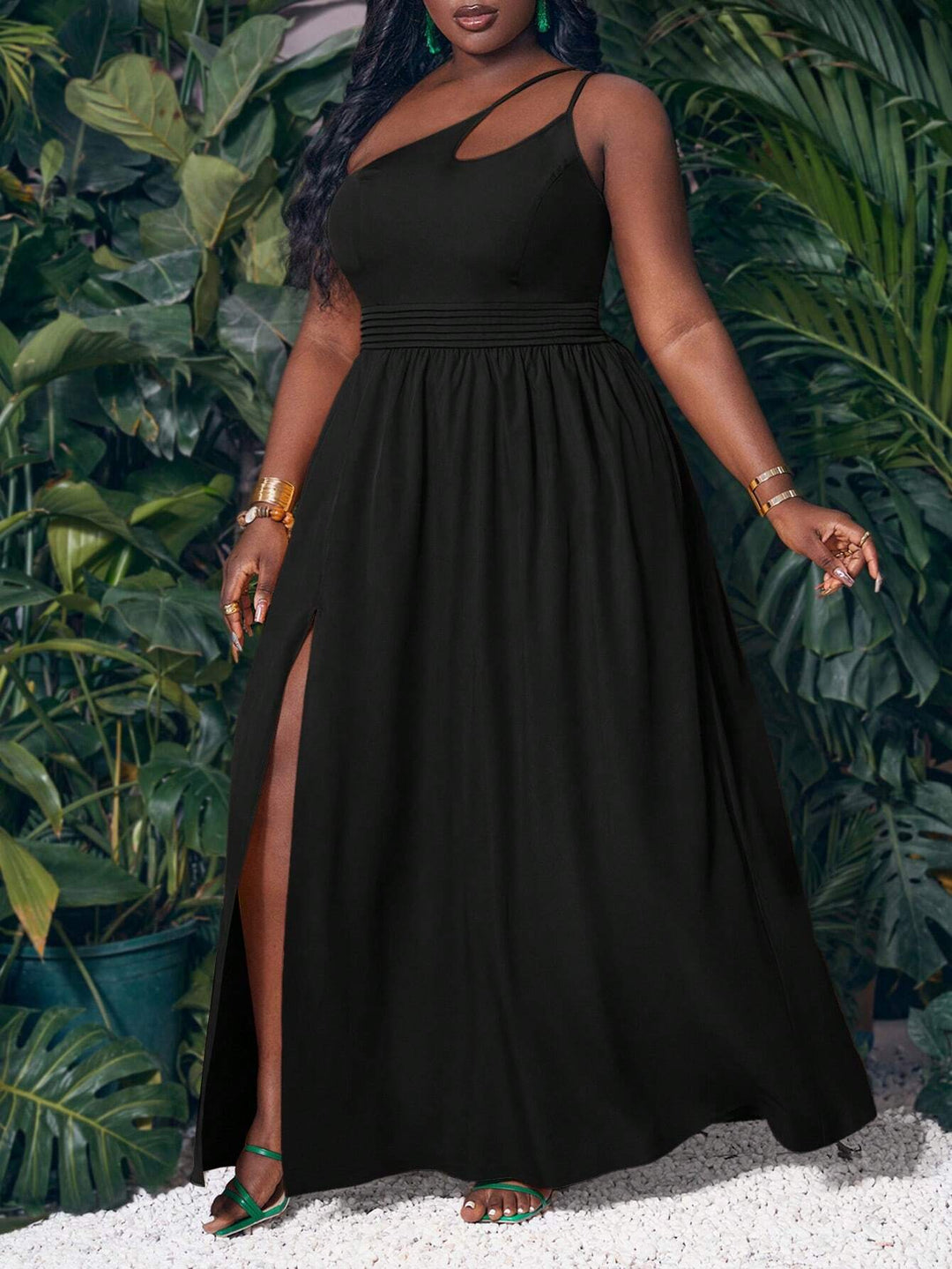 SHEIN maxi ruha, fekete
