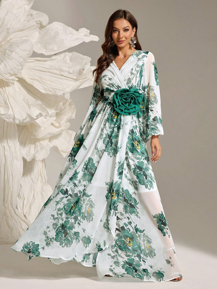 Rochie maxi SHEIN, verde