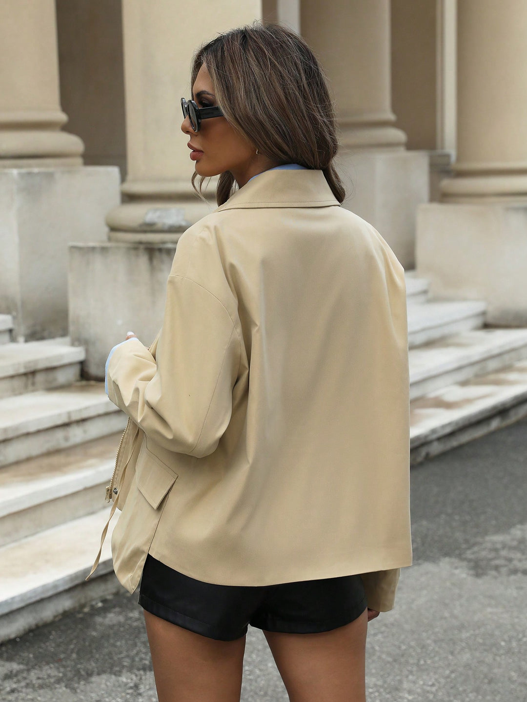 SHEIN kabát, khaki