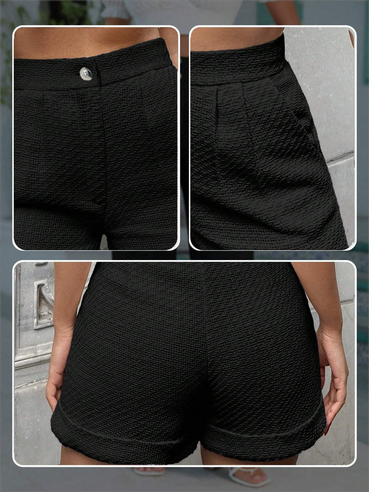 Pantaloni scurți SHEIN, negru