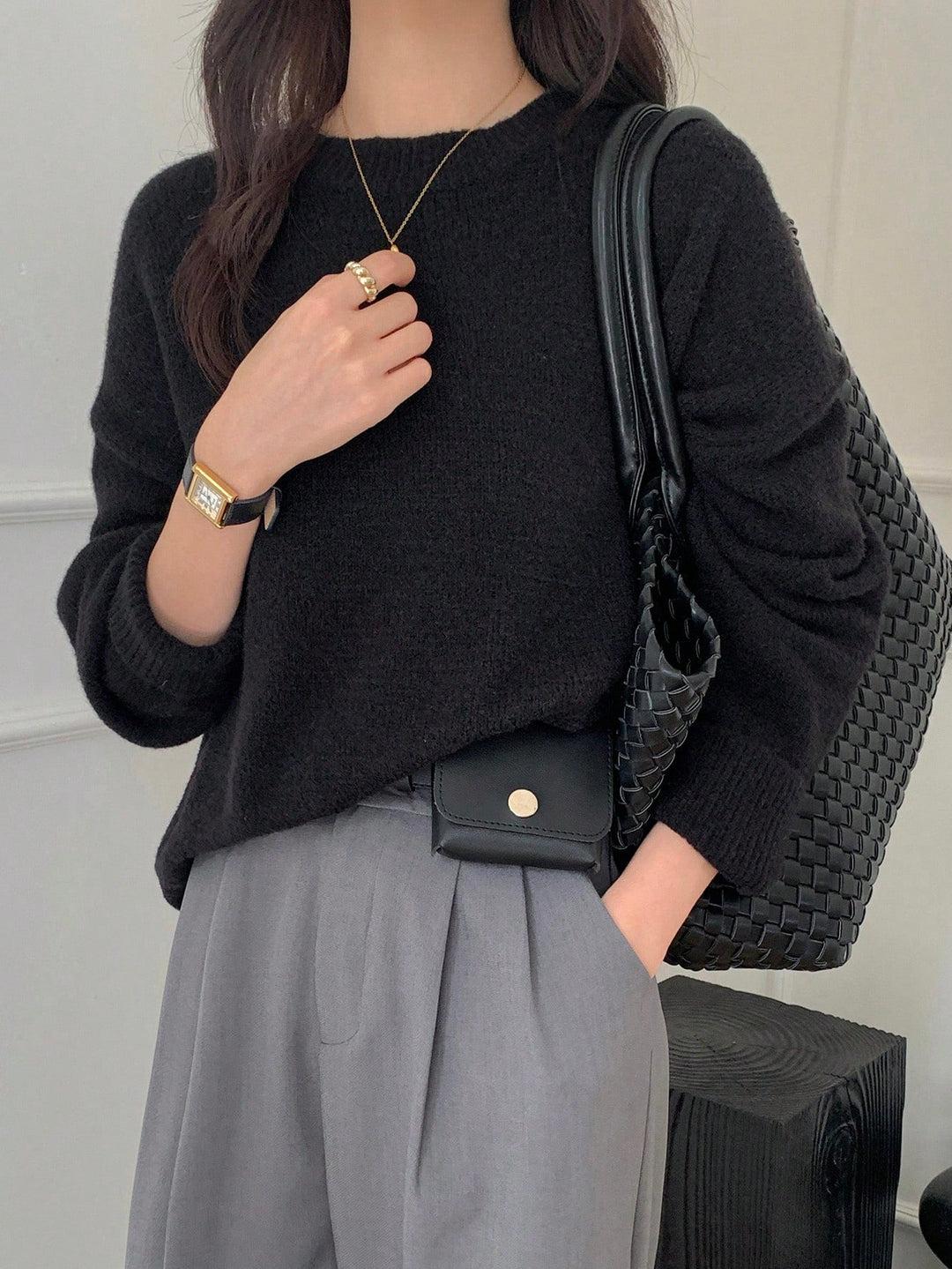 Pulover SHEIN, negru