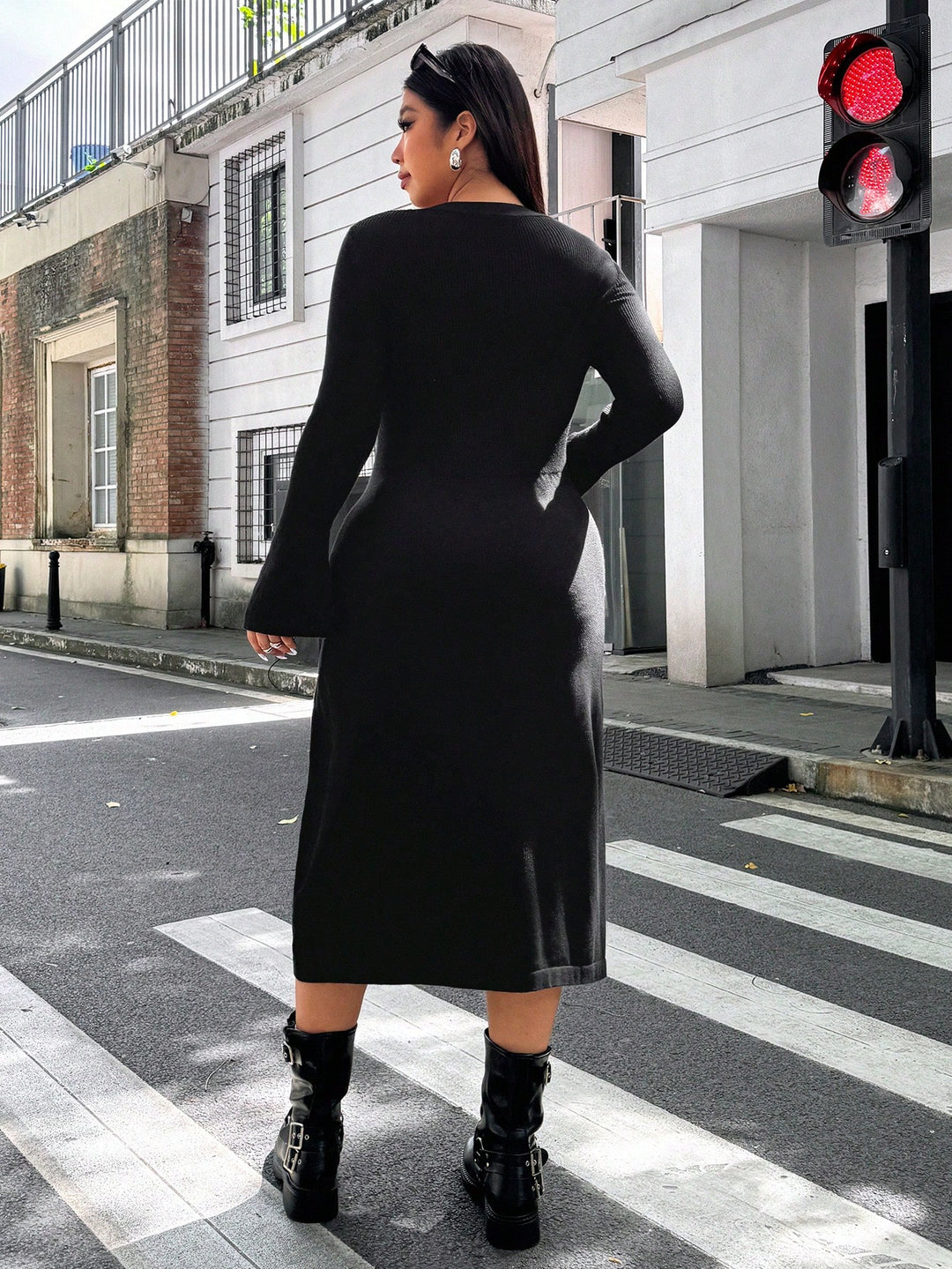 SHEIN Maxi ruha, fekete