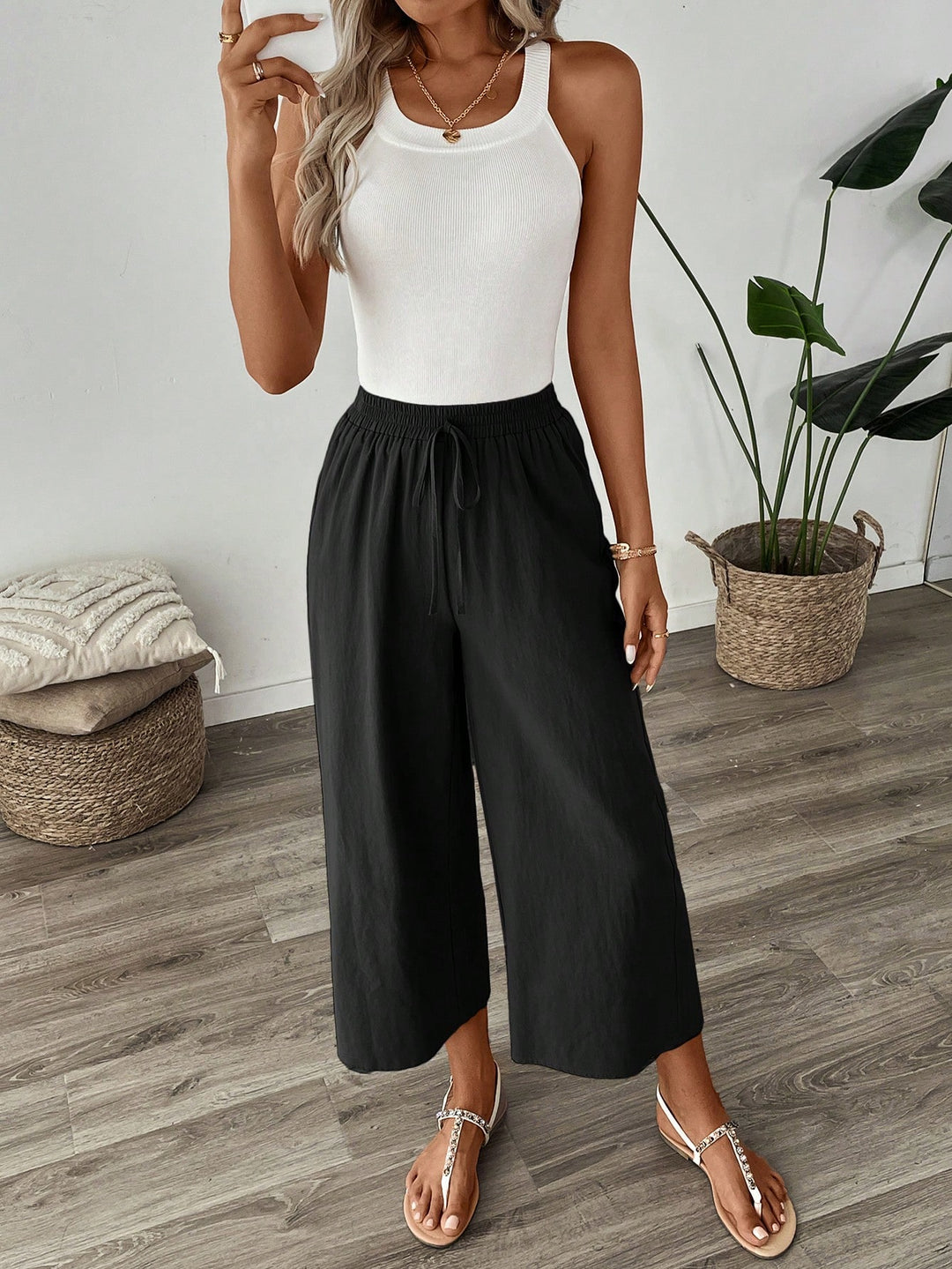 Pantaloni SHEIN, negru
