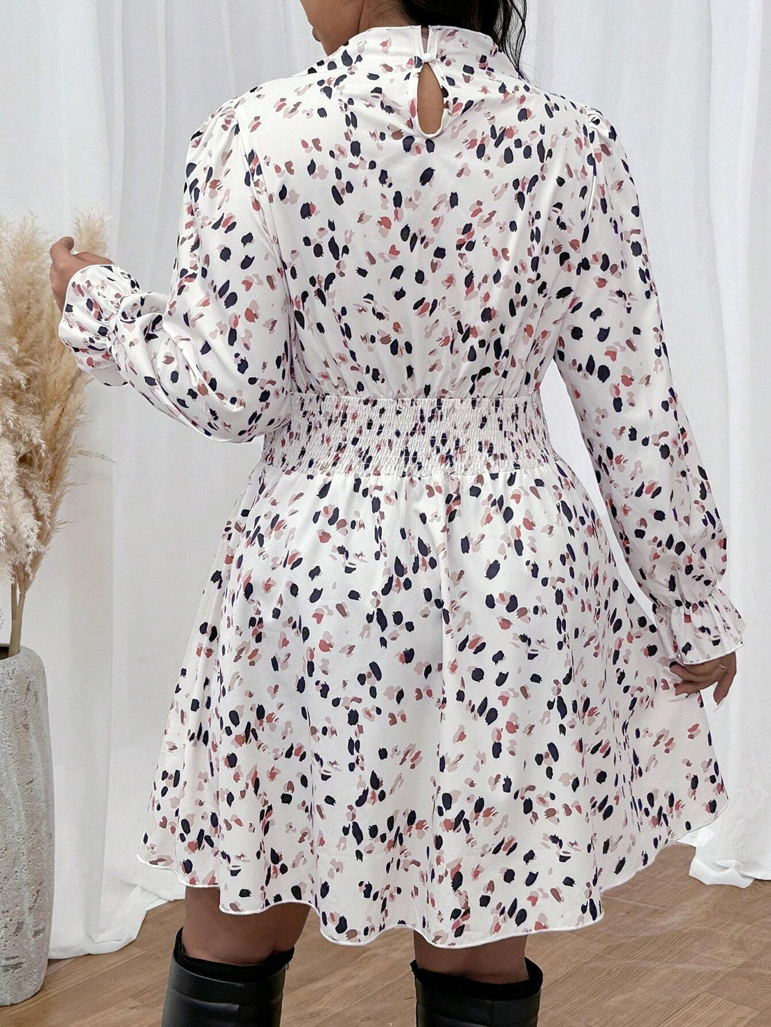 Rochie mini Shein Curve+, mix culori