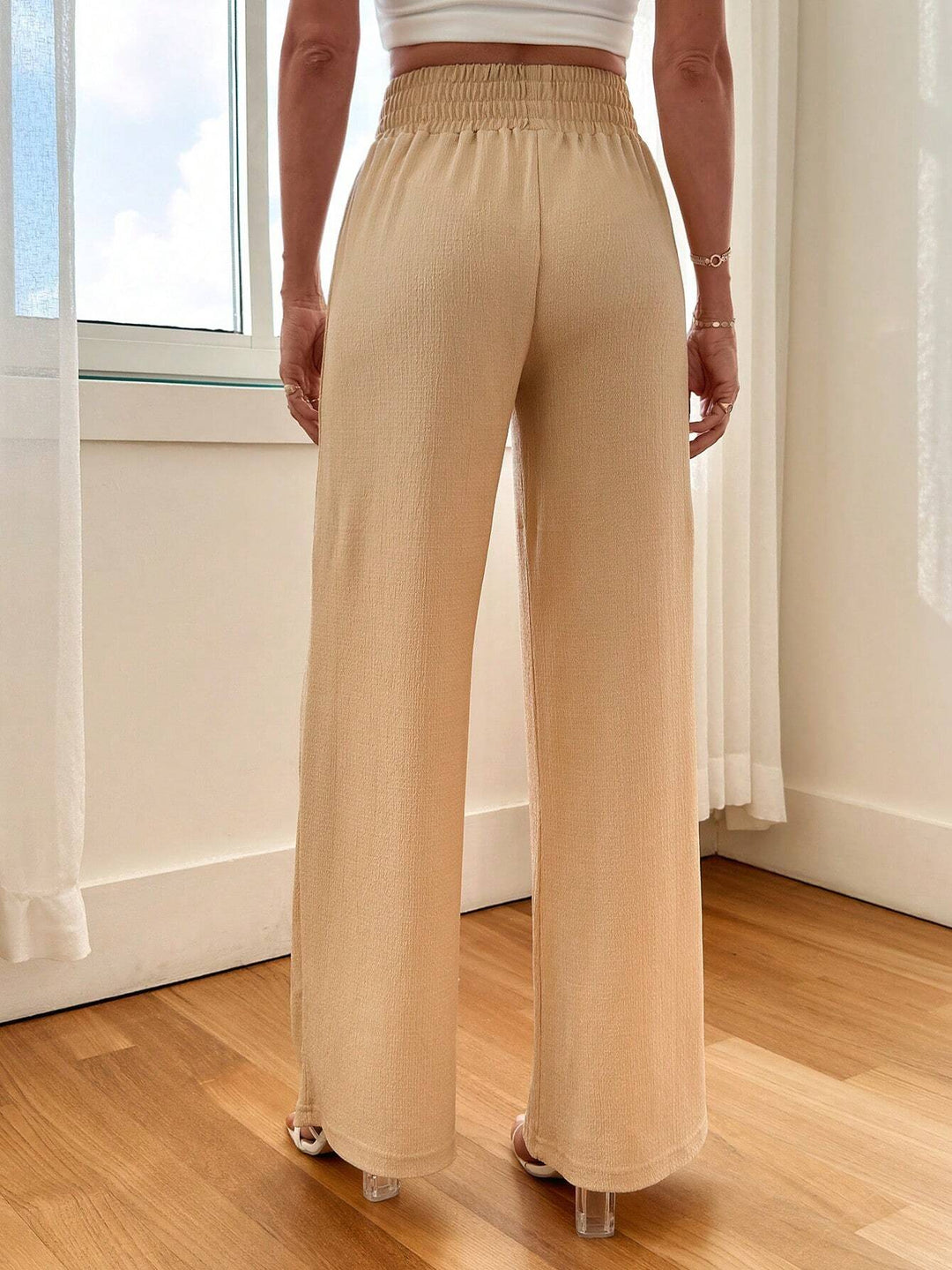 Pantaloni SHEIN, crem