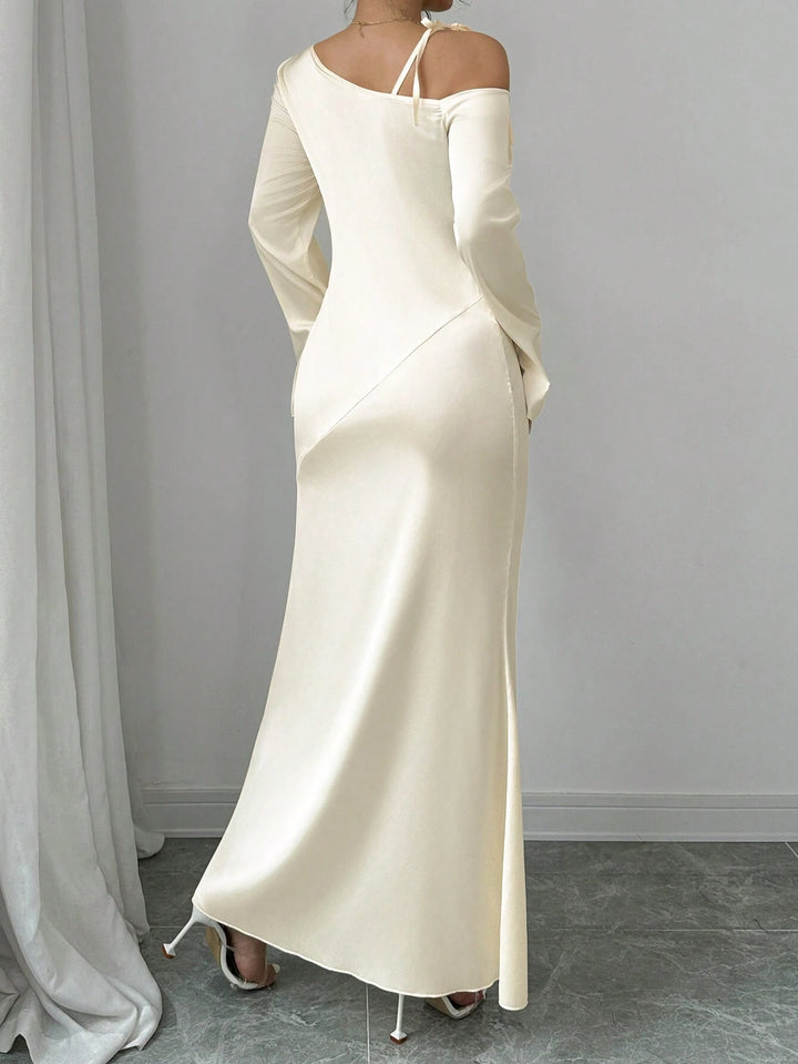 Shein maxi ruha, krémszínű