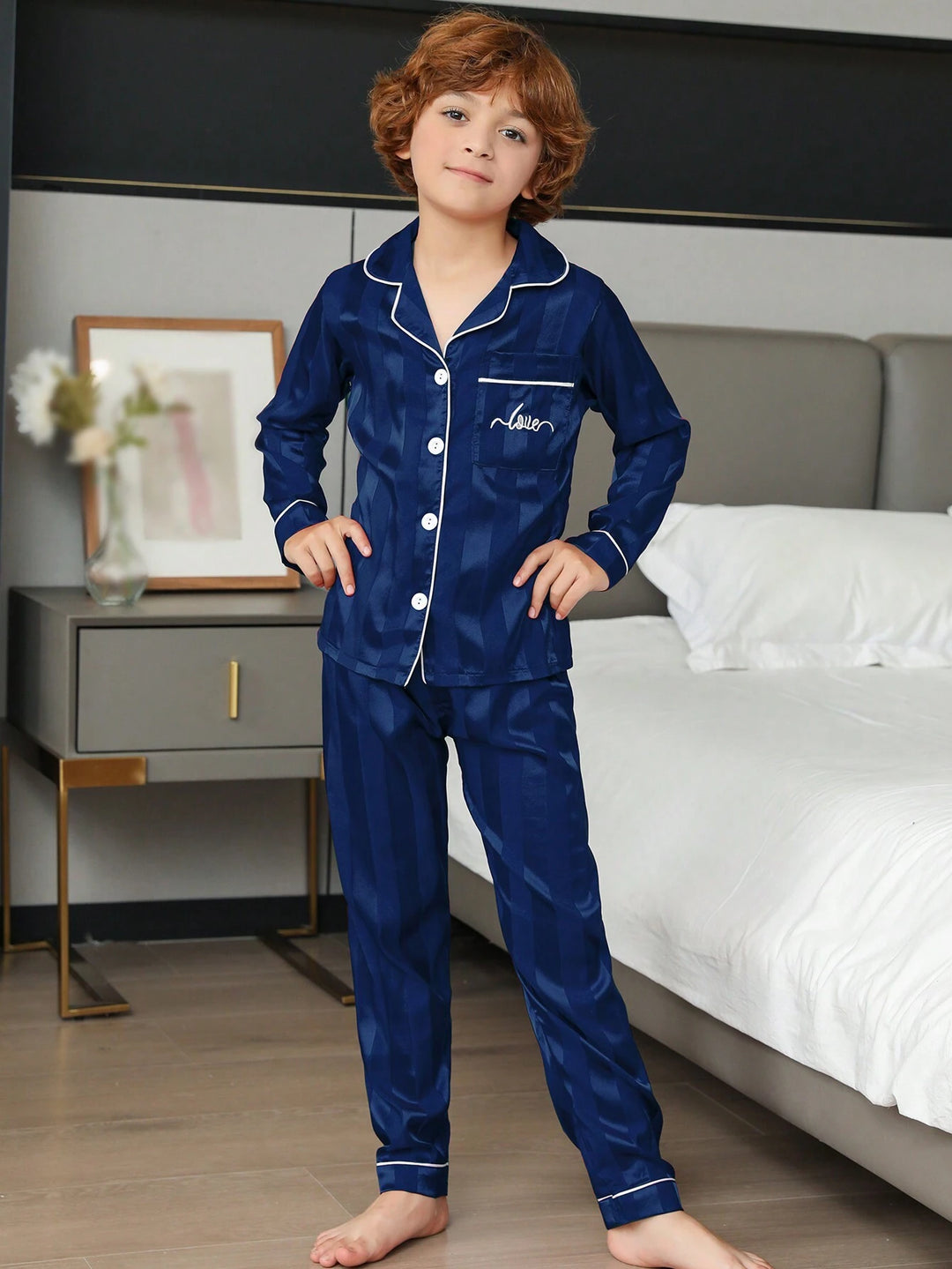 Compleu pijamale SHEIN, albastru