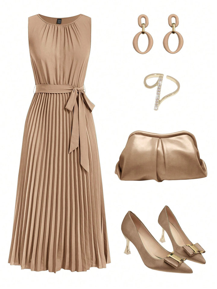 SHEIN midi ruha, khaki