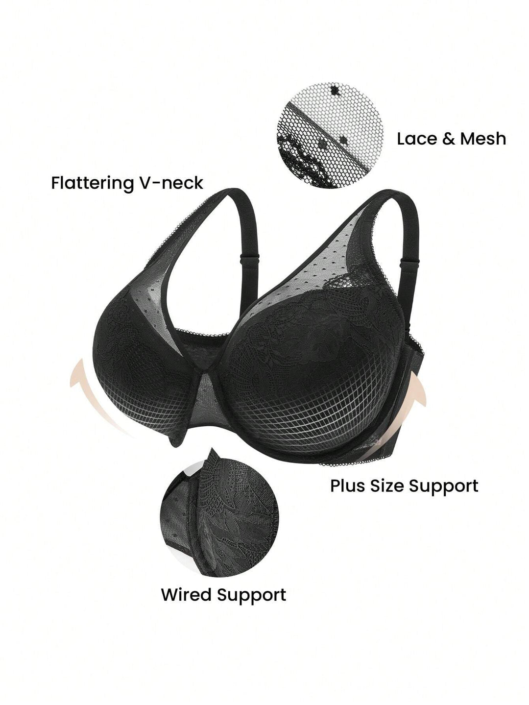 Sutien SHEIN, negru