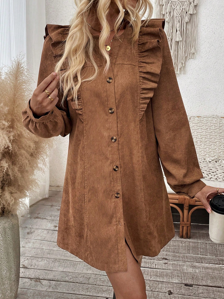 SHEIN mini ruha, barna