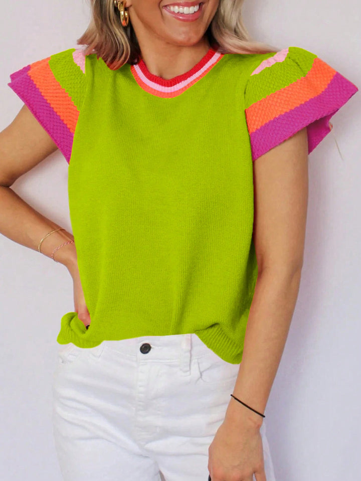 Top tricotat SHEIN, galben