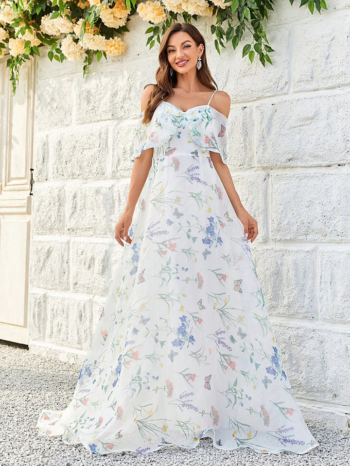 Rochie maxi SHEIN, alb