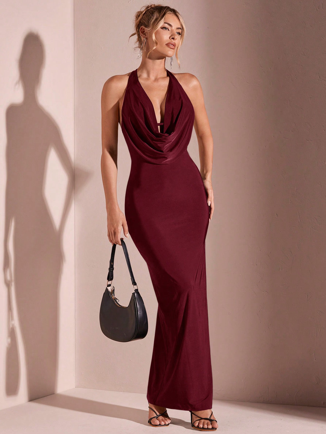 Rochie maxi SHEIN, vișiniu