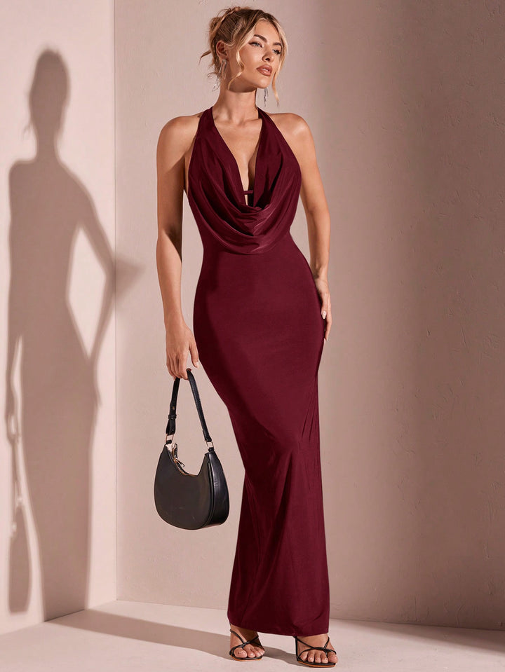Rochie maxi SHEIN, vișiniu