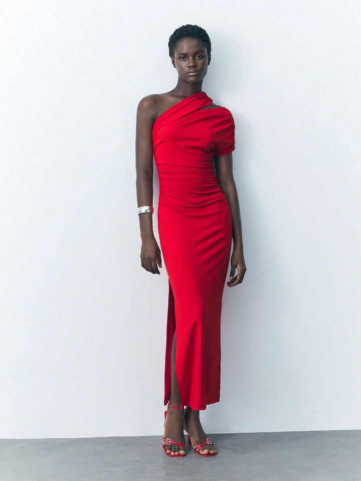 SHEIN maxi ruha, piros