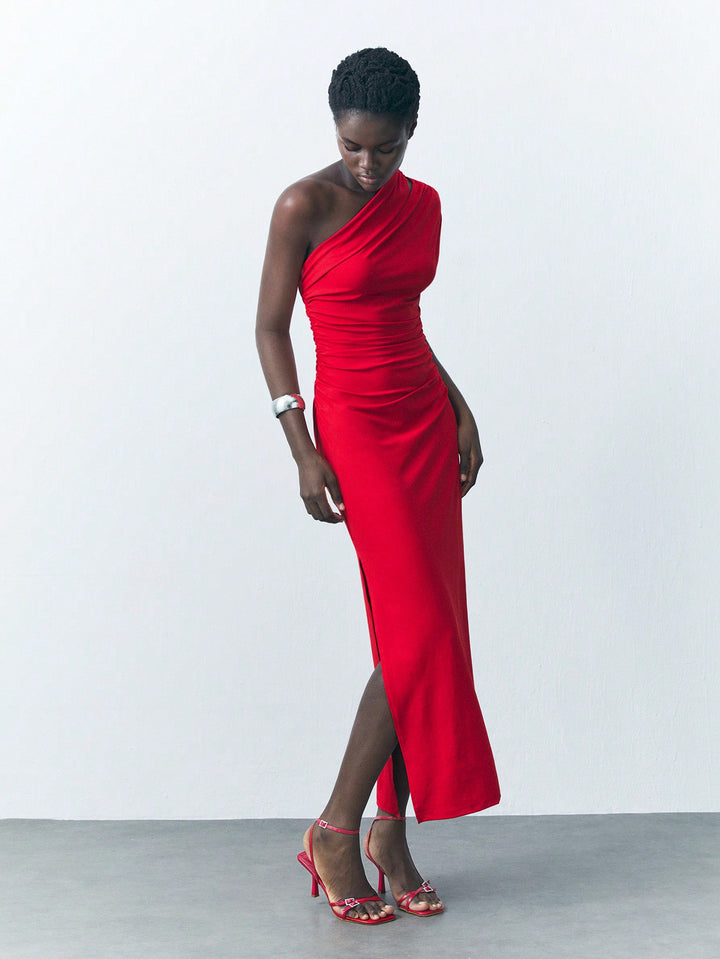 SHEIN maxi ruha, piros
