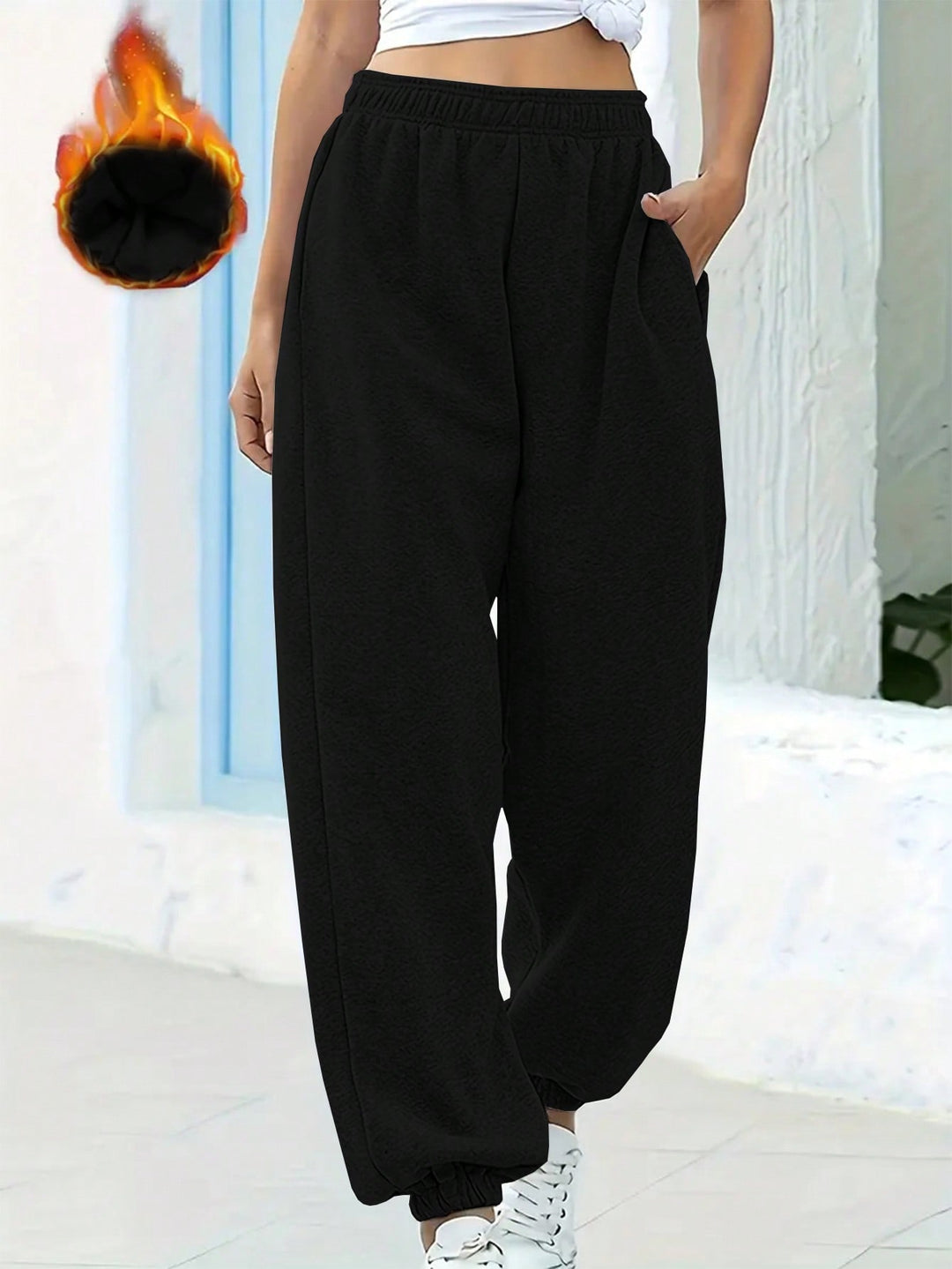 Pantaloni SHEIN, negru