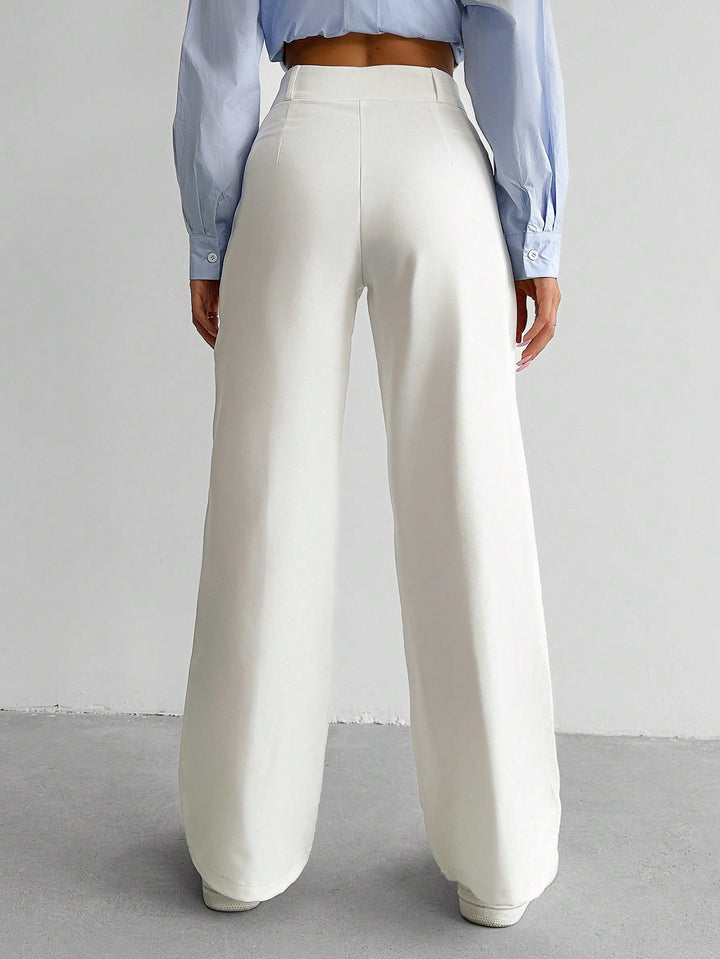 Pantalon SHEIN, alb