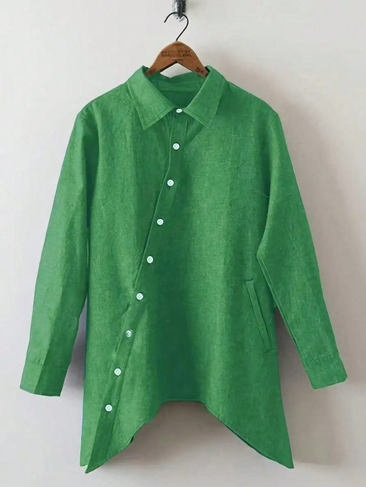 Bluza asimetrică SHEIN, verde