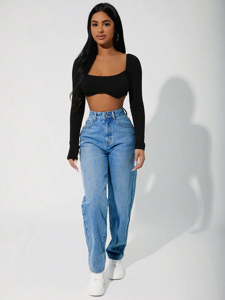 Jeans SHEIN, albastru