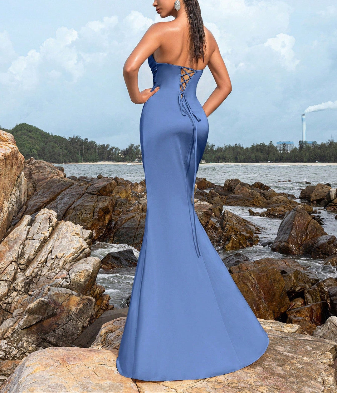 Rochie de ocazie SHEIN, albastru