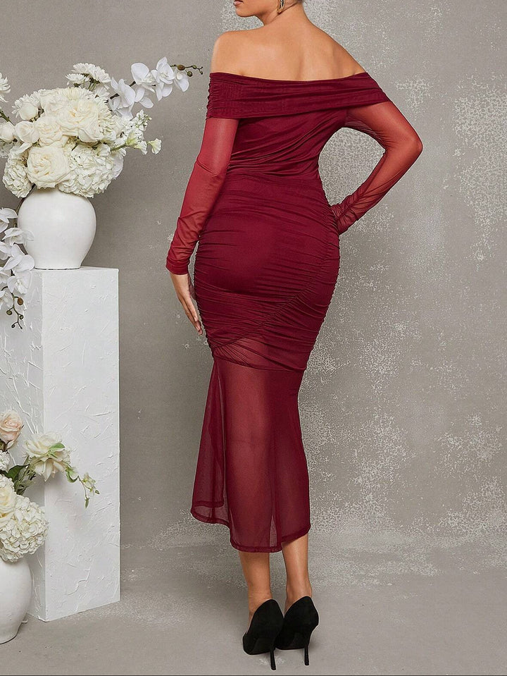 Shein bordó midiruha