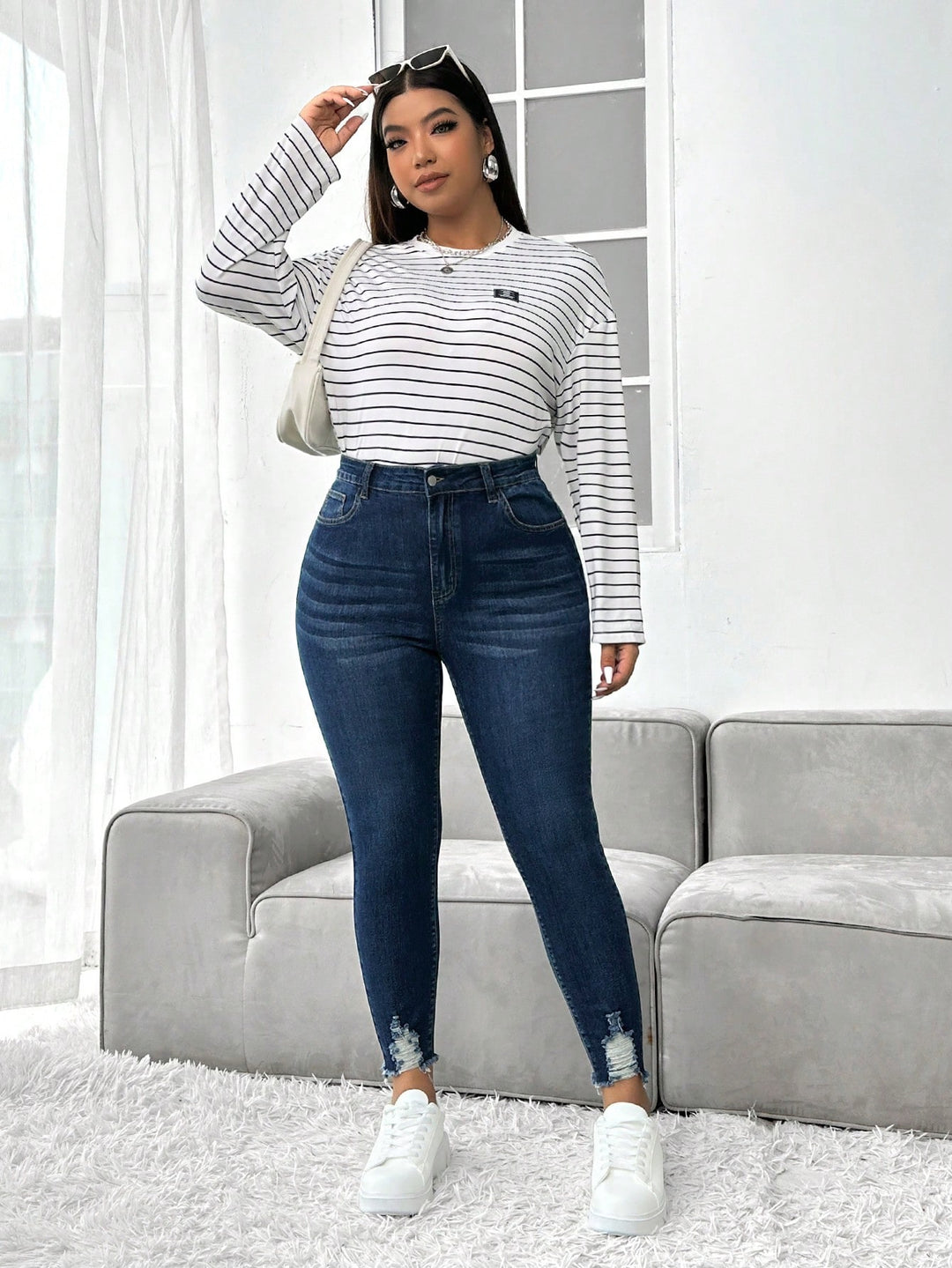 Jeans SHEIN, albastru