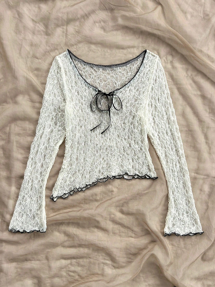 Shein blúz, fehér