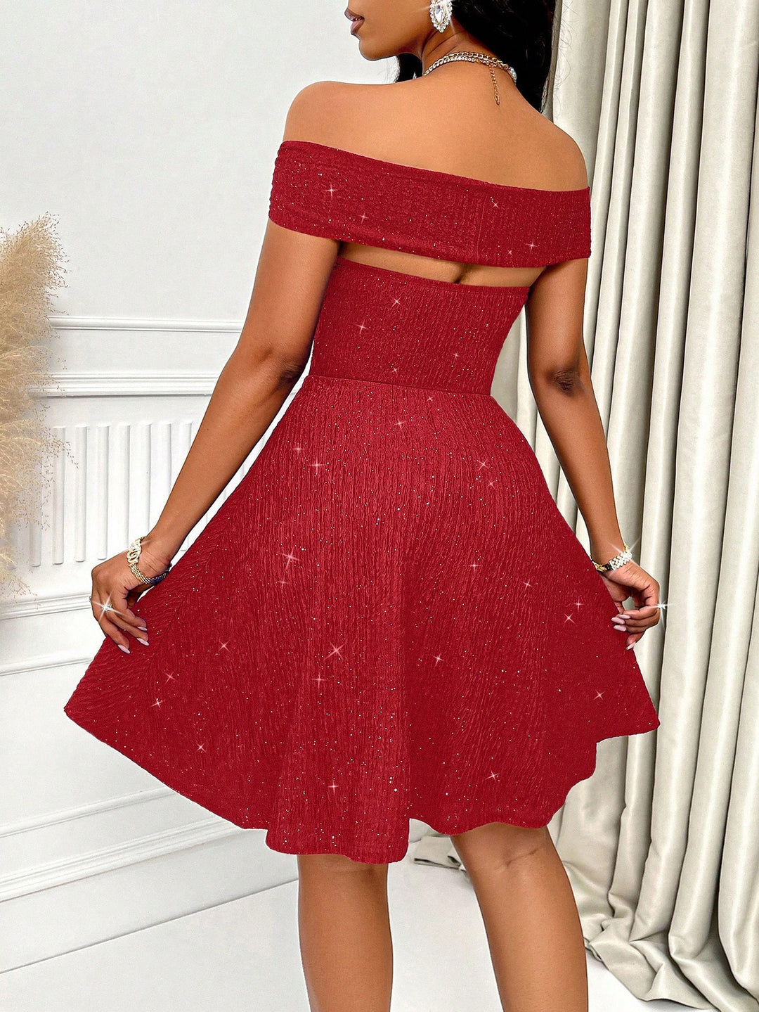 Rochie midi SHEIN, roșu