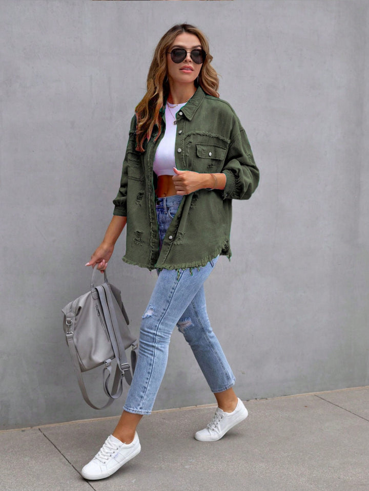 Top SHEIN, kaki