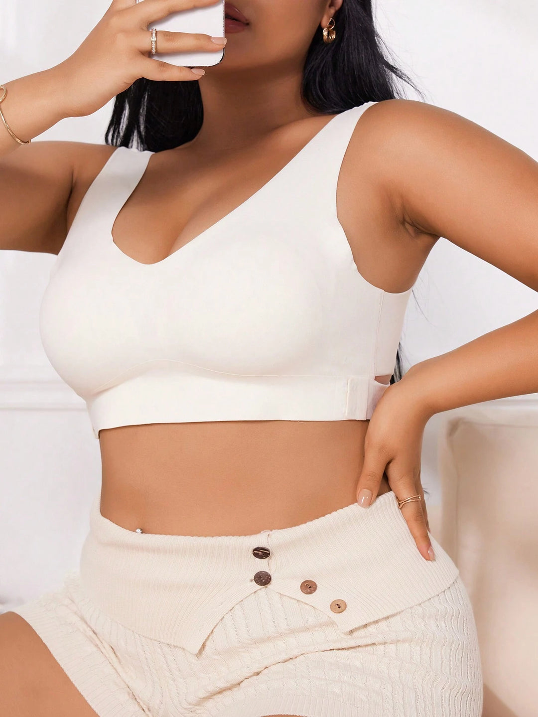 SHEIN krém bustier
