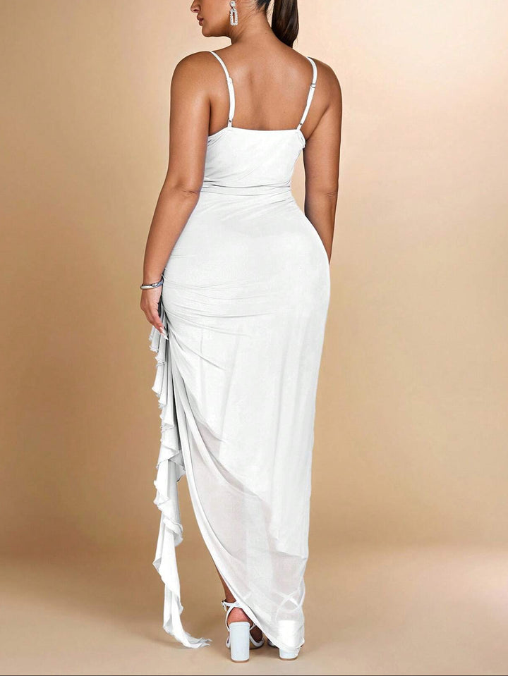 Shein Curve+ maxi ruha, fehér