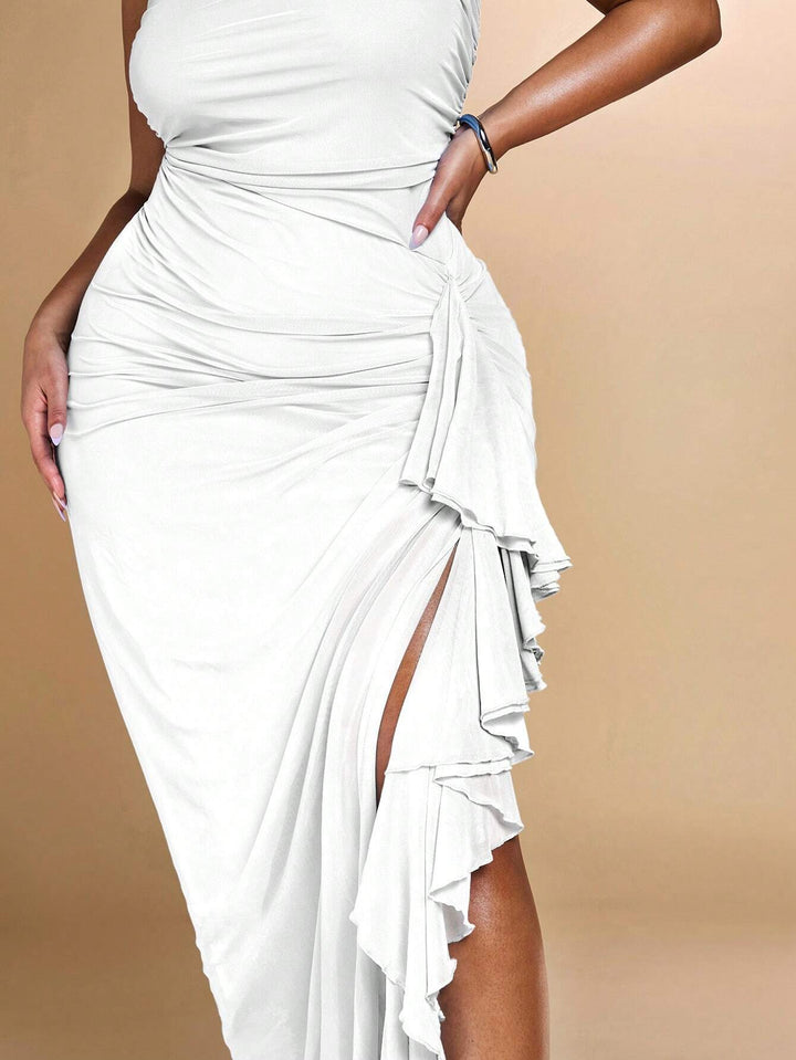 Shein Curve+ maxi ruha, fehér