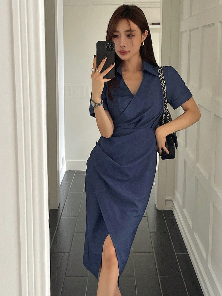 Rochie midi SHEIN, albastru