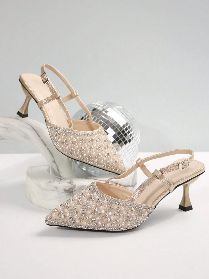 Pantofi cu toc SHEIN, crem