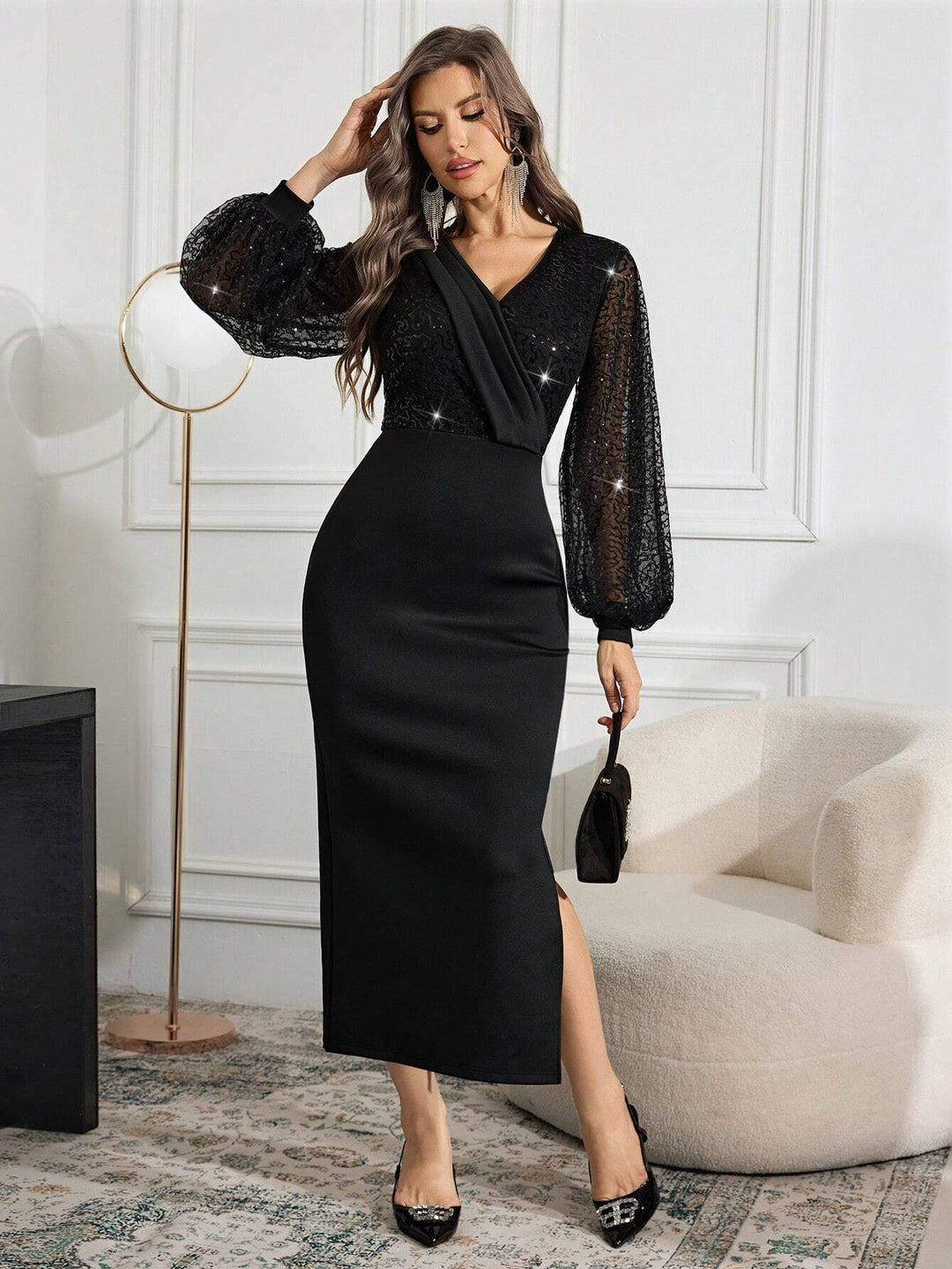 Rochie maxi SHEIN, negru