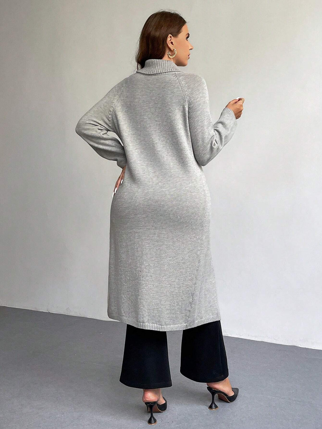 SHEIN hosszú pulóver, szürke