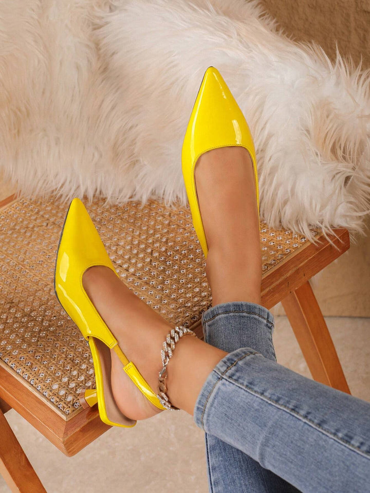 Pantofi cu toc SHEIN, galben