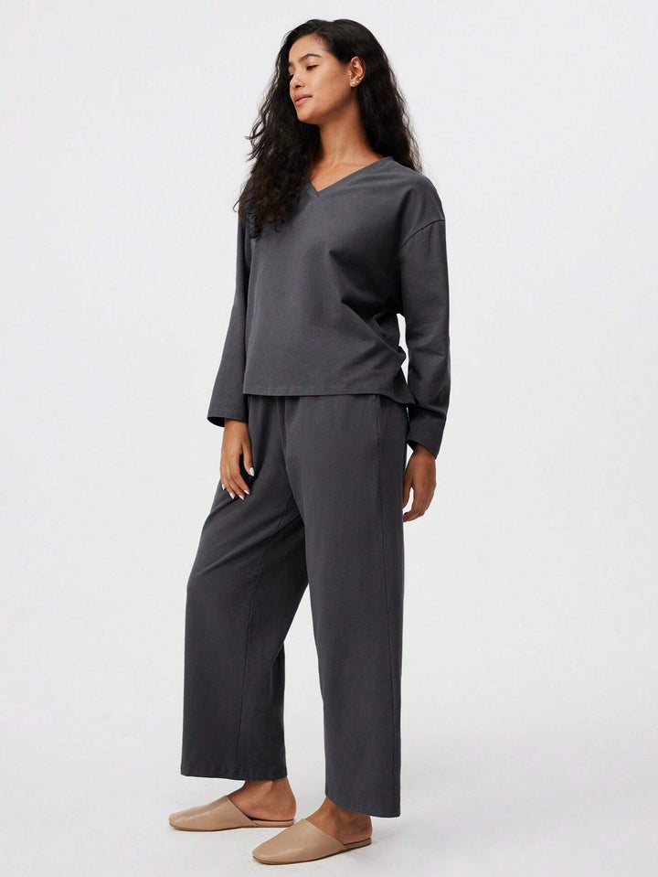 Compleu pijamale SHEIN, gri