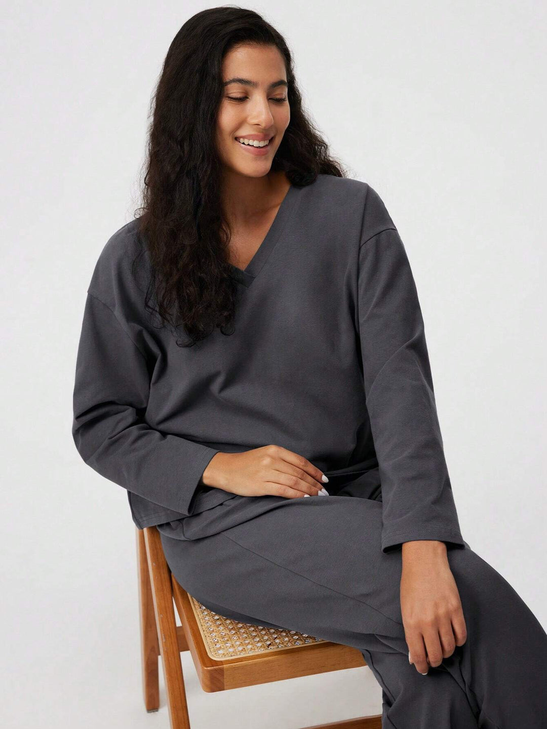 Compleu pijamale SHEIN, gri