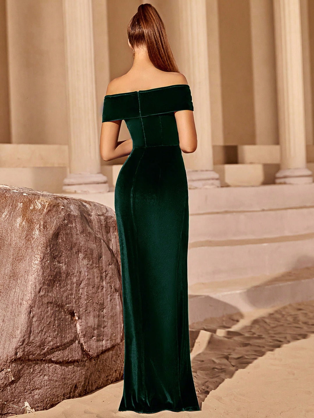 Rochie maxi SHEIN, verde