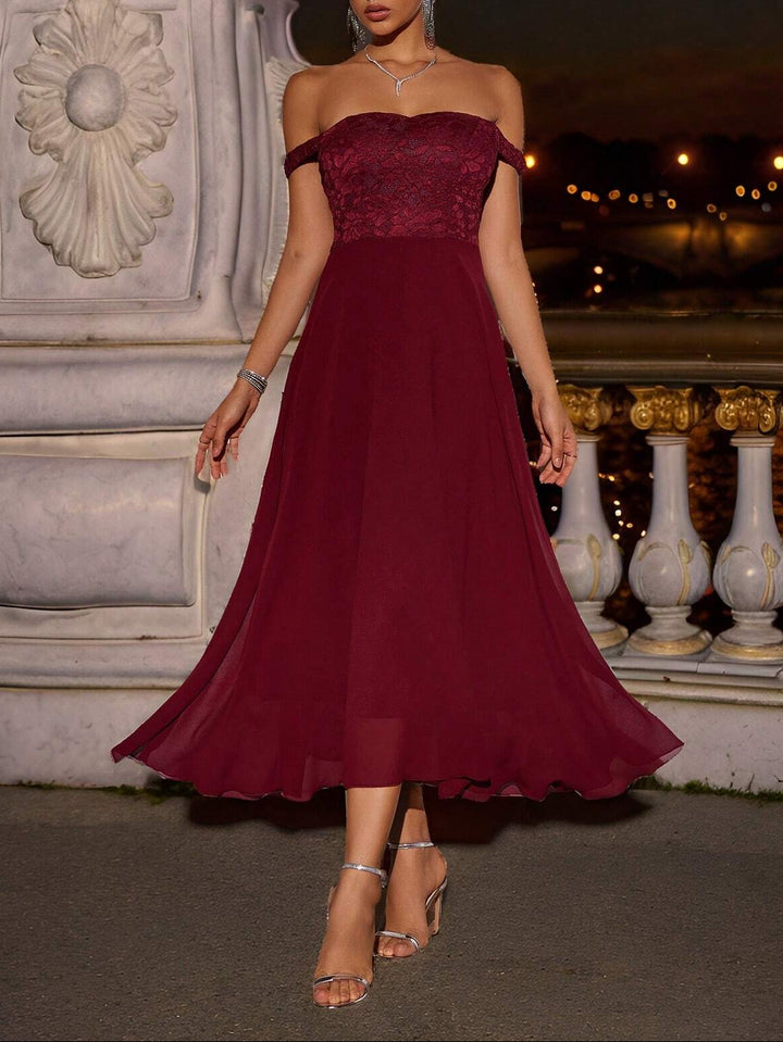 Rochie midi SHEIN, vișiniu