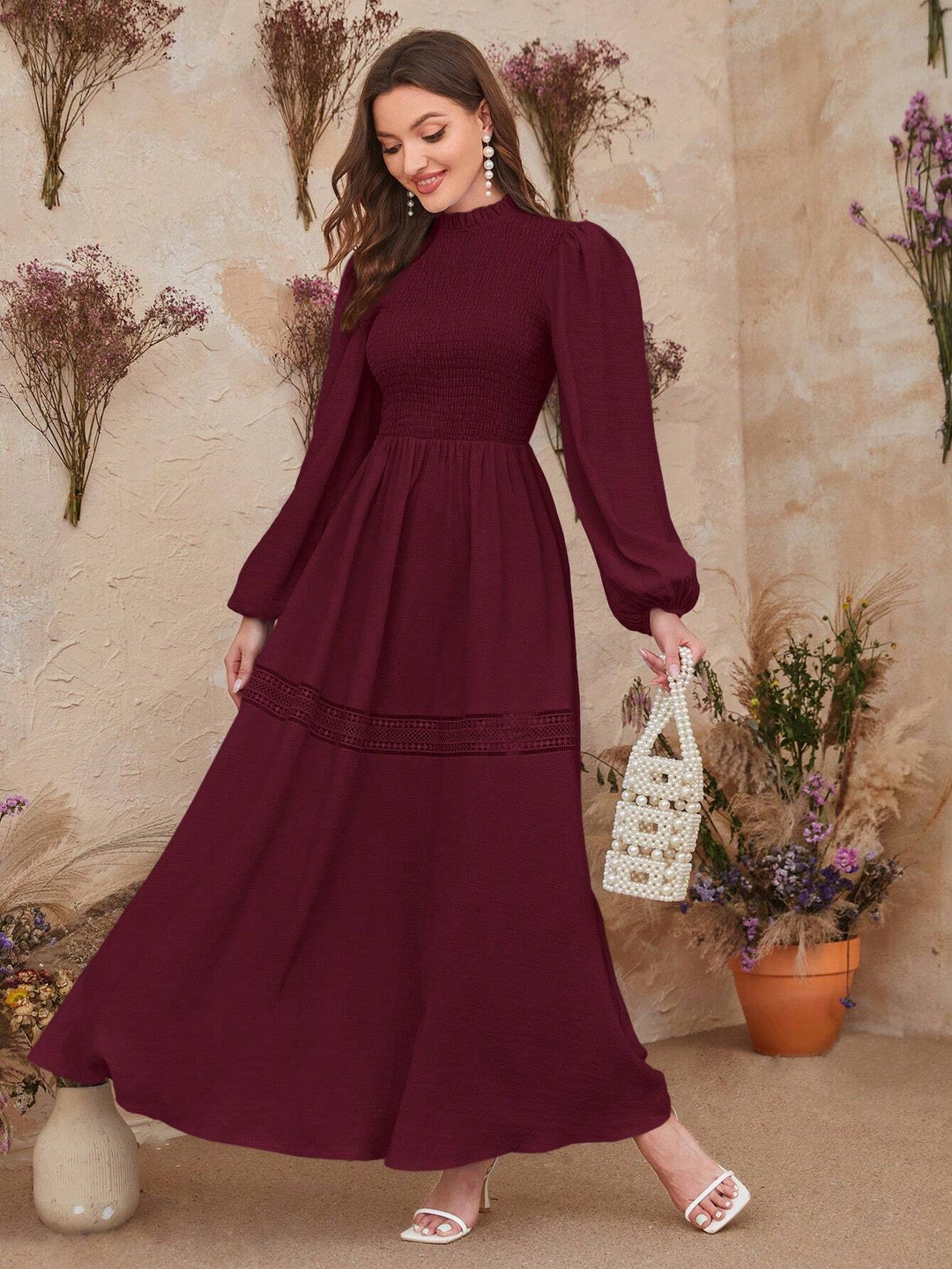 Rochie maxi SHEIN, vișiniu