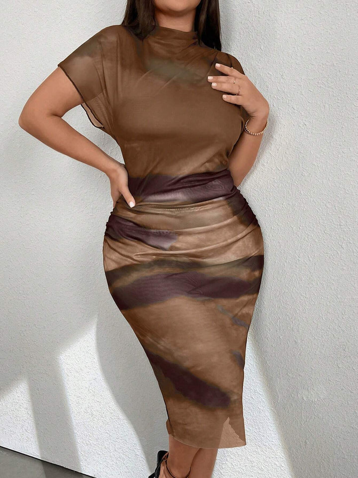 Rochie midi SHEIN, mix culori
