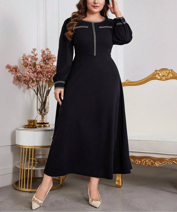Rochie maxi Shein Curve+, negru
